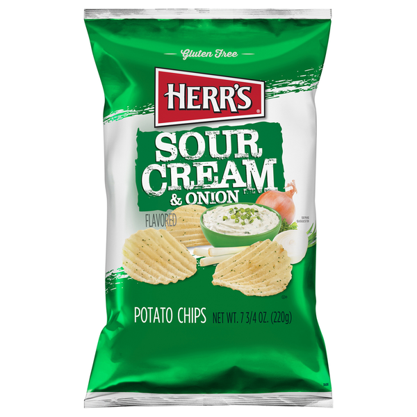 Chips & Pretzels Herr's Potato Chips, Sour Cream & Onion hero