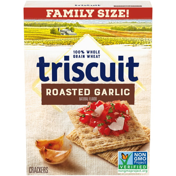 Crackers Triscuit Roasted Garlic Whole Grain Wheat Crackers hero