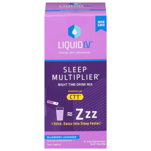 Liquid I.V. Drink Mix, Night Time, Sleep Multiplier, Blueberry Lavender hero