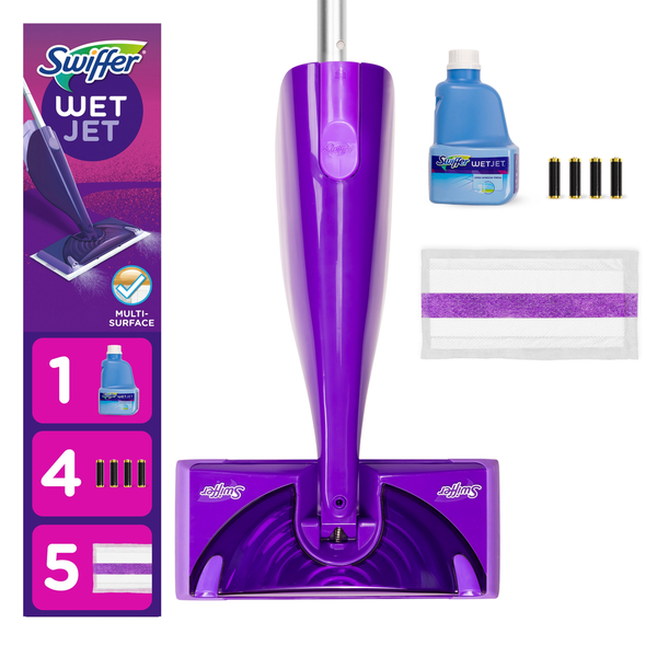 More Household Swiffer WetJet Hardwood Floor Spray Mop Starter Kit hero