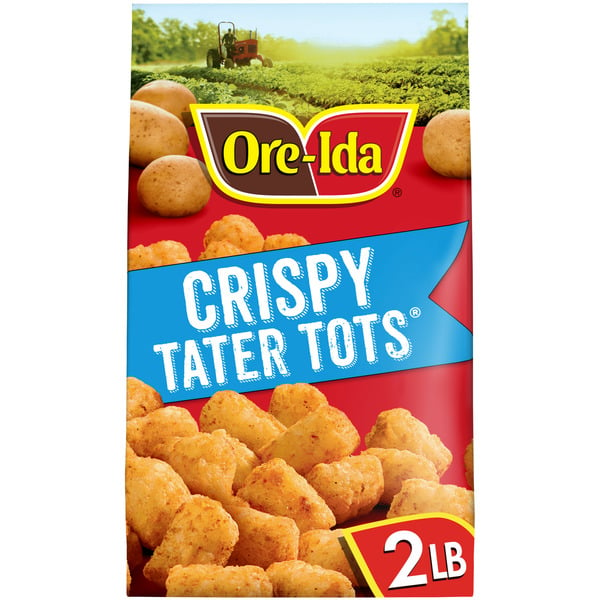 Ore-Ida Golden Tater Tots Seasoned Shredded Potatoes Frozen Food Snacks hero