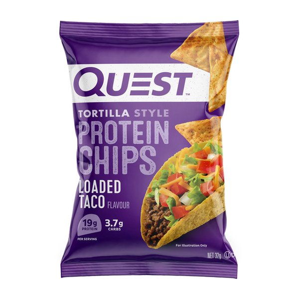 Chips & Pretzels Quest Protein Chips, Loaded Taco Flavor, Tortilla Style hero