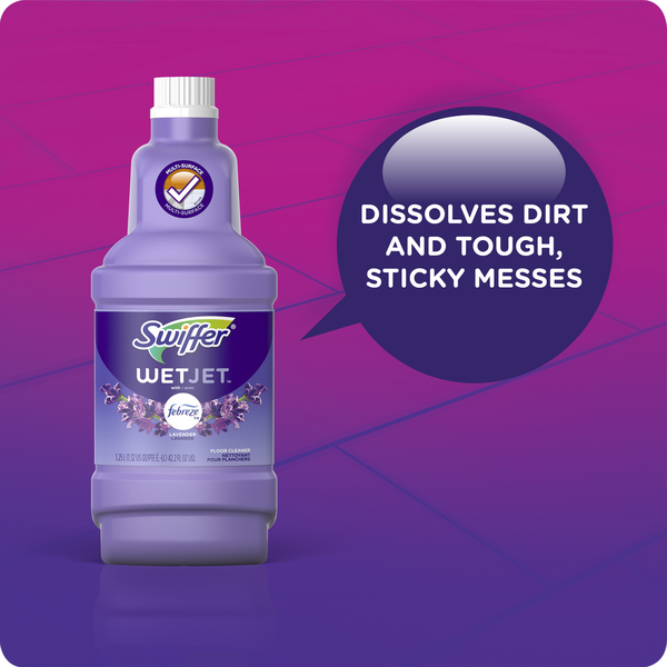 Cleaning Products Swiffer WetJet Liquid Floor Cleaner Solution Refill, Lavender Vanilla & Comfort Scent hero