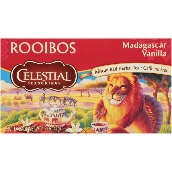 Tea Celestial Seasonings Red Tea, Madagascar Vanilla, Rooibos hero