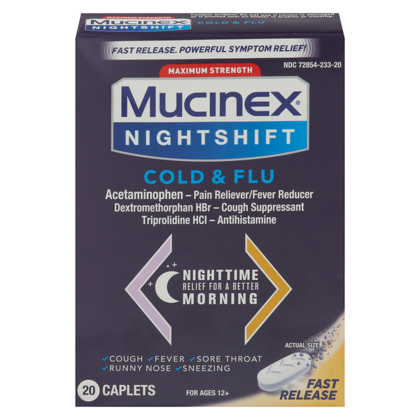 Cold, Flu & Allergy Mucinex Cold & Flu, Maximum Strength, Caplets hero