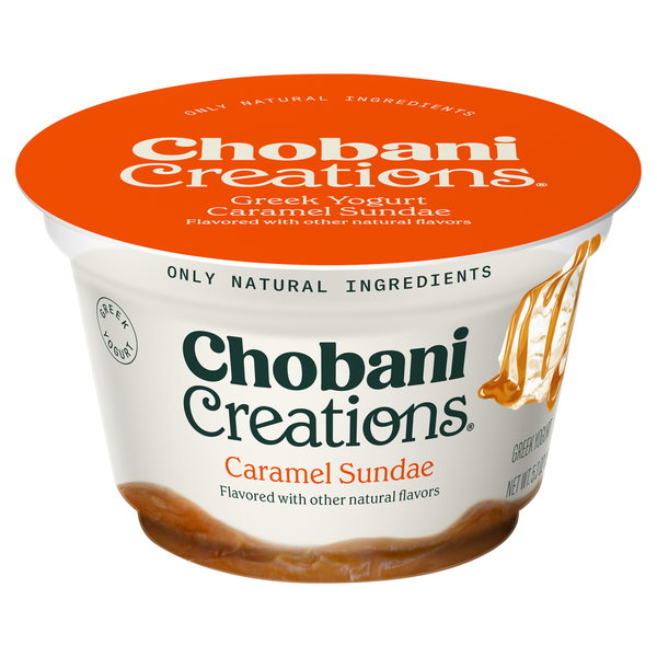 Yogurt Chobani Yogurt, Greek, Caramel Sundae hero