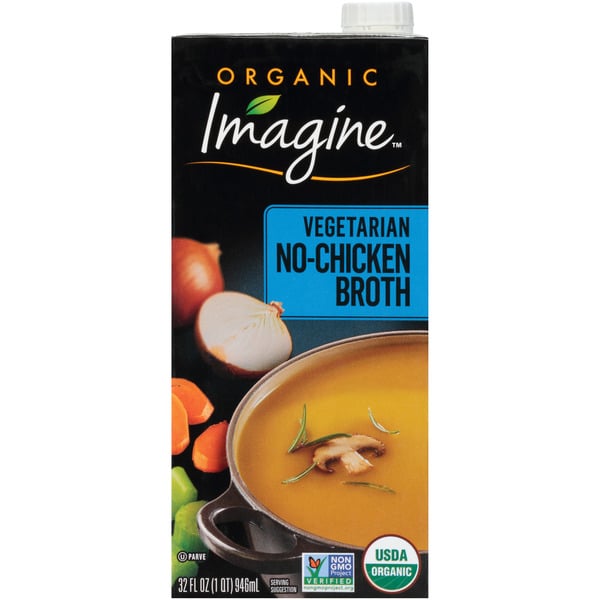 Soup, Broth & Bouillon Imagine Organic Vegetarian No Chicken Broth hero