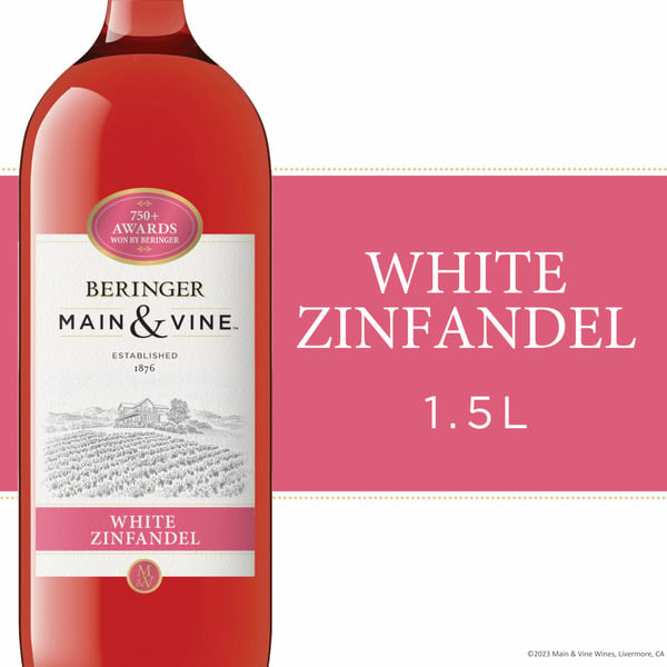 Sweet Pink Wine Beringer Main & Vine White Zinfandel Pink Wine hero