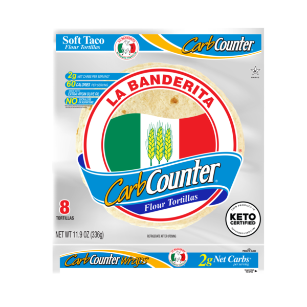 La Banderita Carb Counter 8" Flour Tortillas, Keto Certified hero