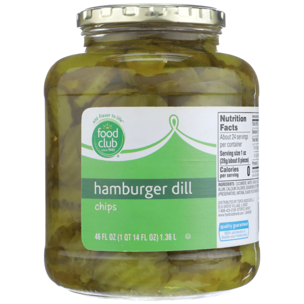 Pickled Goods & Olives Food Club Hamburger Dill Chips hero