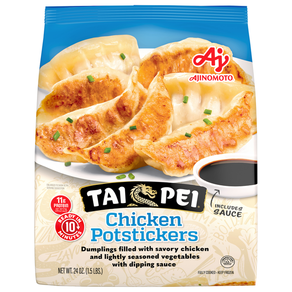 Frozen Meals Ajinomoto Tai Pei Potstickers, Chicken hero