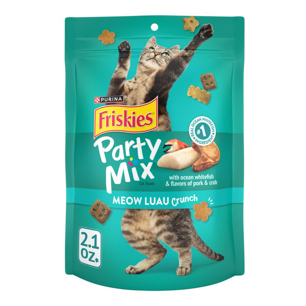 Fiesta Mart Purina Friskies Cat Treats Party Mix Meow Luau Crunch Same Day Delivery or Pickup Fiesta Mart