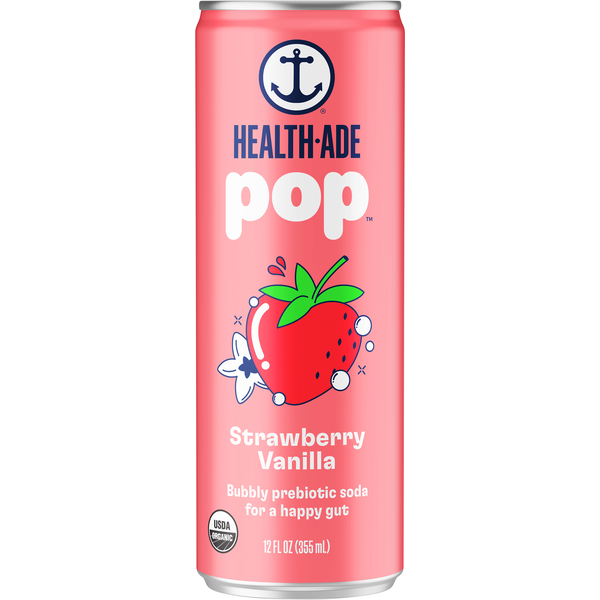 Health-Ade Prebiotic Soda, Strawberry Vanilla hero