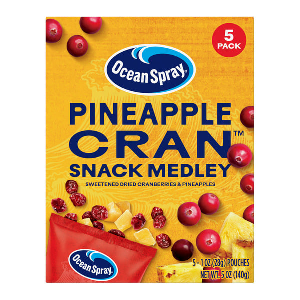 Ocean Spray Snack Medley, Pineapple Dried Fruit Snack hero