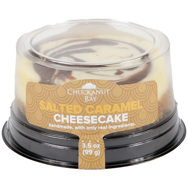 Cakes & Pies Chuckanut Bay Foods Salted Caramel Mini Cheesecake hero