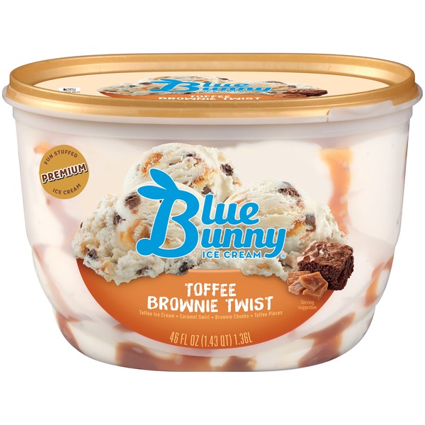 Ice Cream & Ice Blue Bunny Premium Toffee Brownie Twist Ice Cream hero