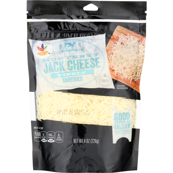 Packaged Cheese Store Brand Finely Shredded Cheese, Monterey Jack Cheese hero