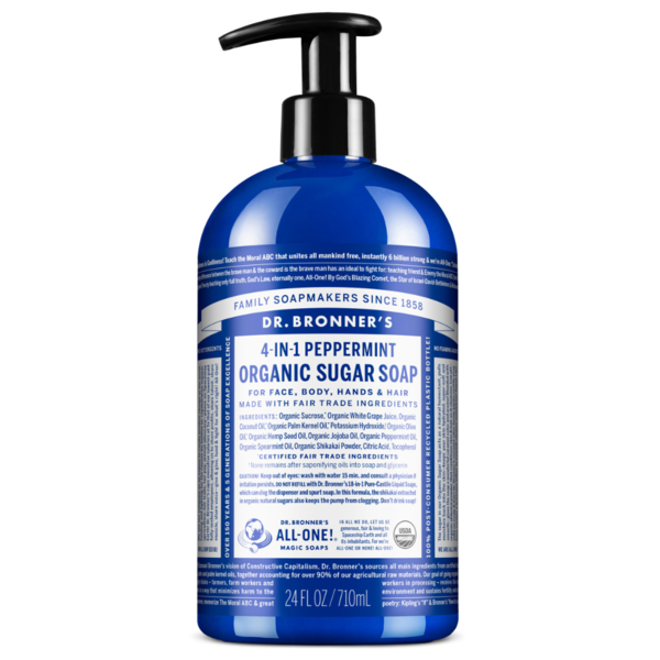 Mushrooms, Herbs & Tinctures Dr. Bronner's Peppermint, Organic Sugar Soap hero