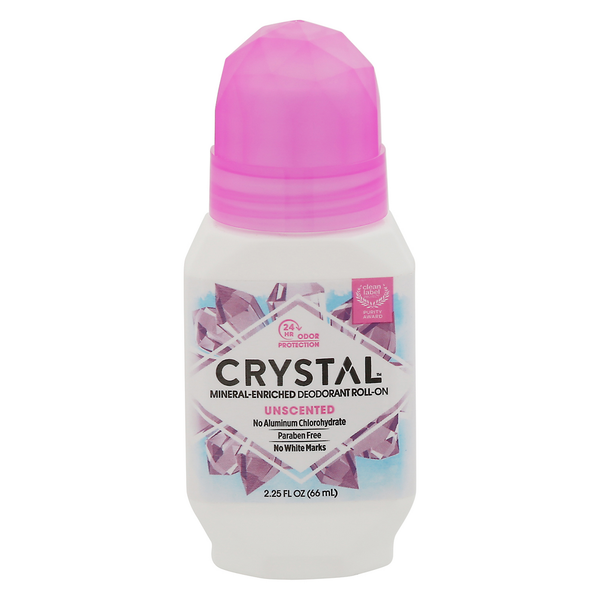 Deodorants Crystal Deodorant Roll-On, Mineral-Enriched, Unscented hero