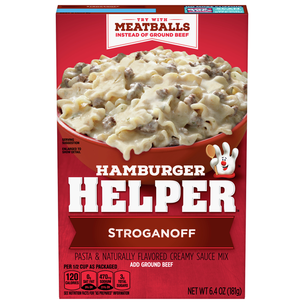 Instant Foods Hamburger Helper Pasta & Sauce Mix, Stroganoff, Creamy hero