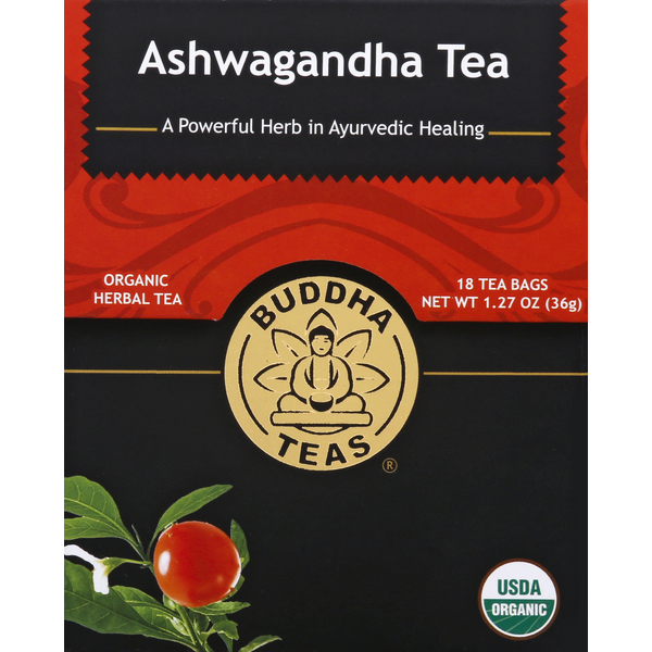 Tea Buddha Teas Herbal Tea, Organic, Ashwagandha Tea, Tea Bags hero