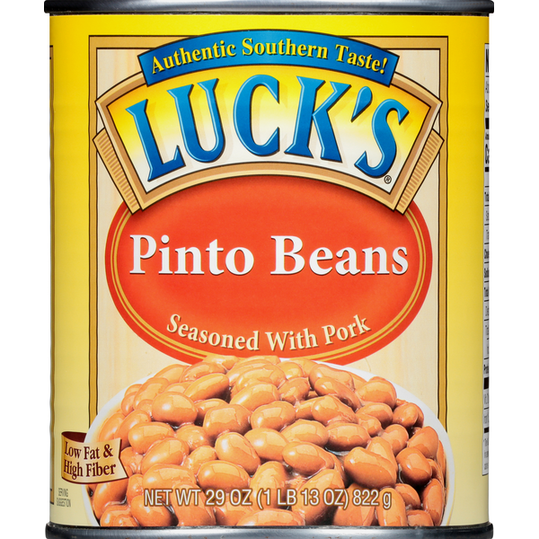 Canned Meals & Beans Luck's Pinto Beans, Seasoned with Pork hero