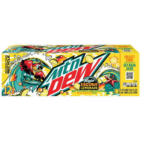 Soft Drinks Mountain Dew Baja Soda Laguna Lemonade hero