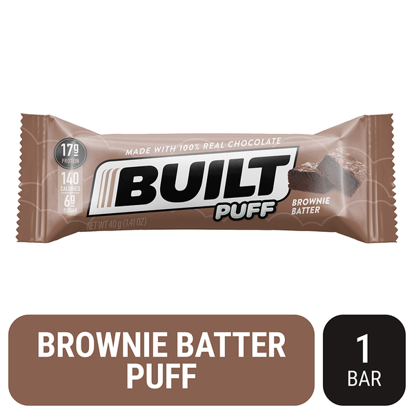 BUILT Collagen Protein Bar, Brownie Batter Puff hero