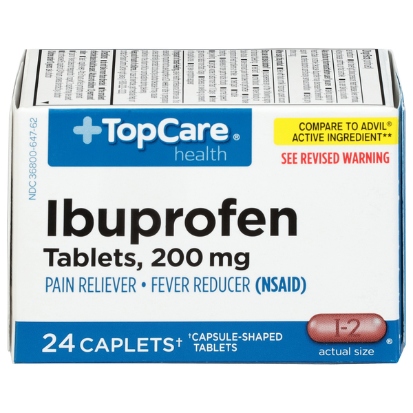 Vitamins & Supplements TopCare Ibuprofen, 200 mg, Caplets hero