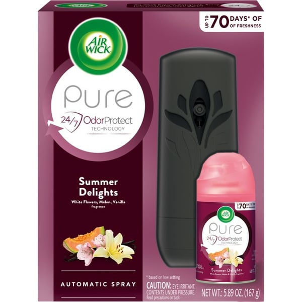 Air Fresheners & Candles Air Wick® Automatic Air Freshener Spray Starter Kit (Gadget + 1 Refill), Summer Delights hero