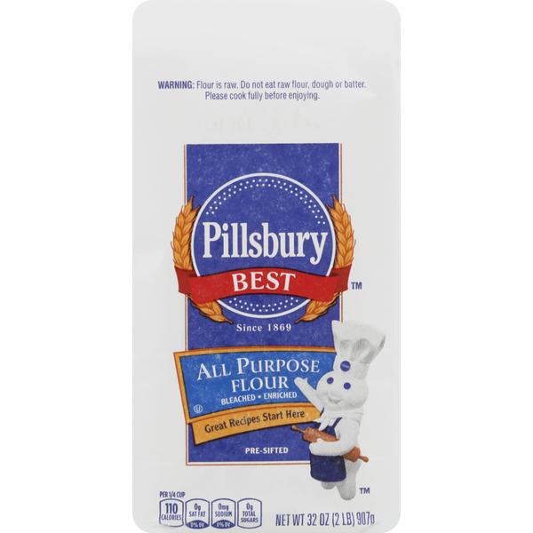 Bulk Flours & Powders Pillsbury All Purpose Flour, Bleached, Enriched hero