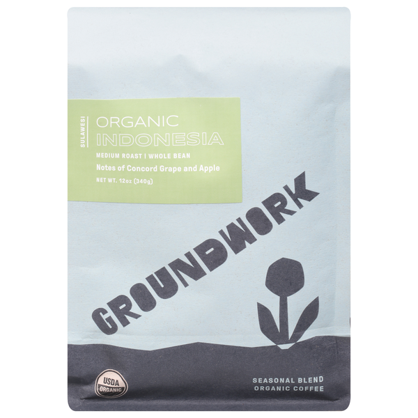 Coffee Groundwork Coffee, Organic, Medium Roast, Whole Bean, Seasonal Blend hero