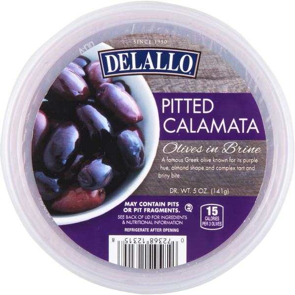 Canned Fruit & Applesauce DeLallo Olives in Brine, Pitted Calamata hero