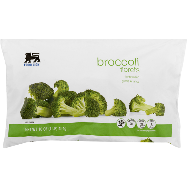 Vegetables, Vegan, & Vegetarian Food Lion Broccoli Florets, Fresh Frozen, Bag hero