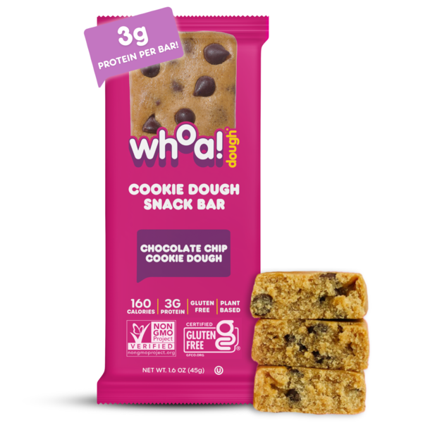 Candy & Chocolate Whoa Dough Chocolate Chip Cookie Dough Snack Bar, Vegan and Gluten Free hero