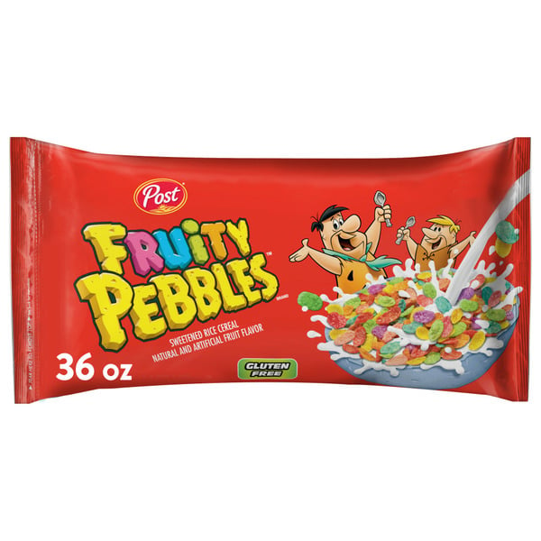 Cereal Post Fruity PEBBLES Bagged Breakfast Cereal hero