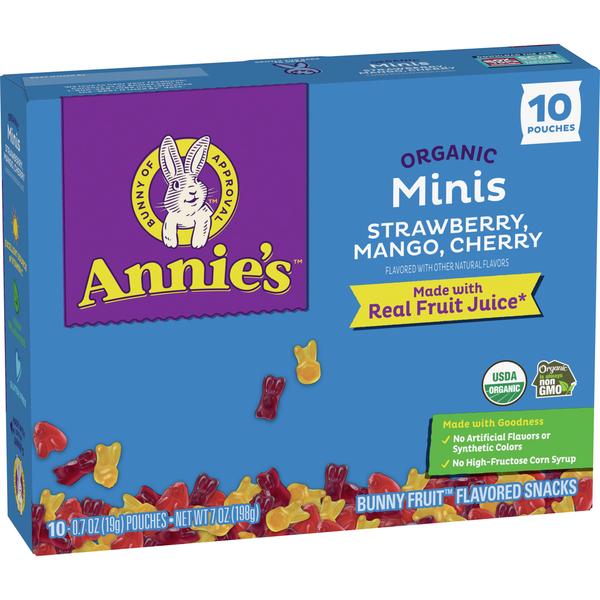 Annie's Organic Minis Bunny Fruit Flavored Snacks hero