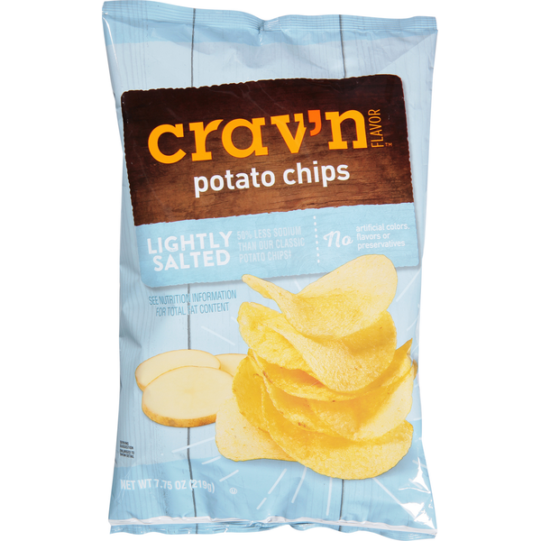 Chips & Pretzels Crav'n Flavor Potato Chips, Lightly Salted hero