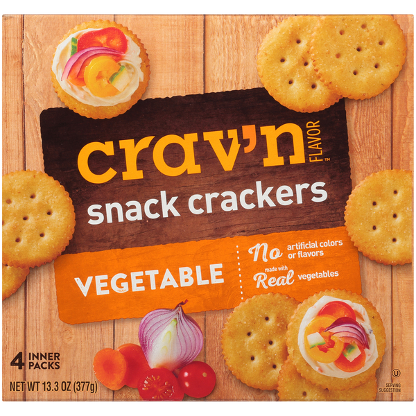 Crackers Crav'n Flavor Vegetable Snack Crackers hero