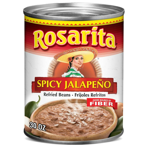 Canned Meals & Beans Rosarita Spicy Jalapeno Refried Beans hero