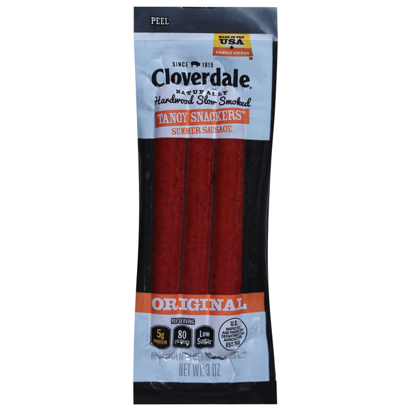 Hot Dogs, Bacon & Sausage Cloverdale Summer Sausage, Original hero