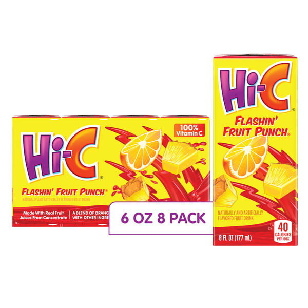 Juice & Nectars Hi-C Flashin Fruit Punch Cartons hero