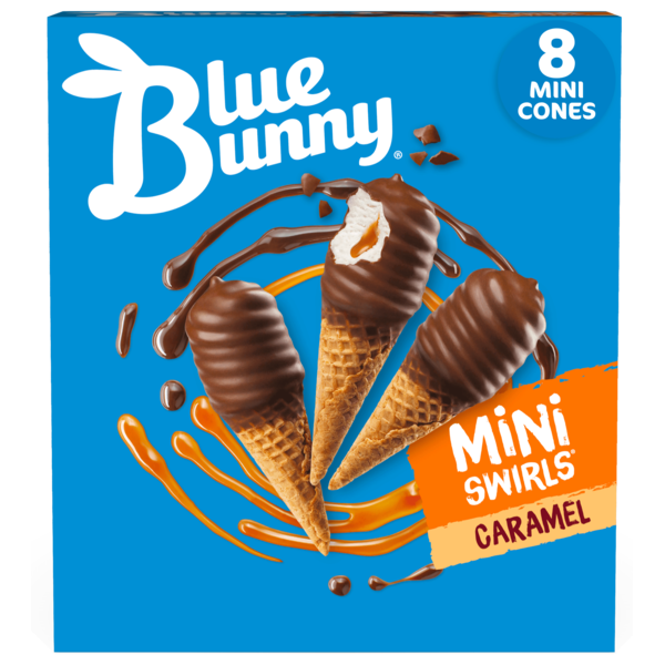 Ice Cream & Ice Blue Bunny Mini Swirls Caramel Cones hero