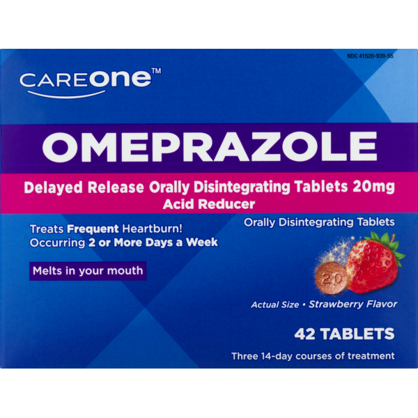 Digestion CareOne Omeprazole Strawberry Orally Disintegrating Tablets hero