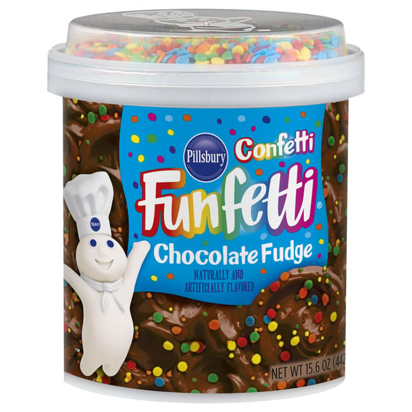 Baking Supplies & Decor Pillsbury Funfetti Chocolate Fudge Frosting hero