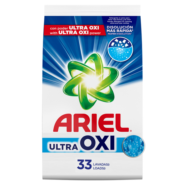 Laundry Ariel with Ultra Oxi, Powder Laundry Detergent, 33 loads hero