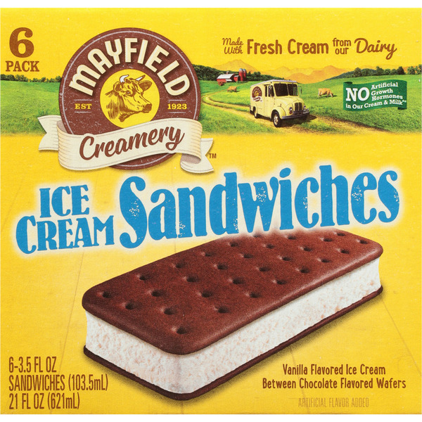 Ice Cream & Ice Mayfield Dairy Farms Vanilla Ice Cream Sandwiches hero