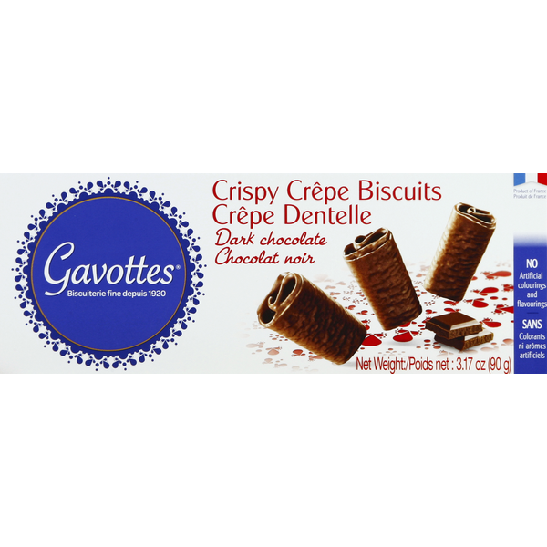 Candy & Chocolate Gavottes Biscuits, Crispy Crepe, Dark Chocolate hero