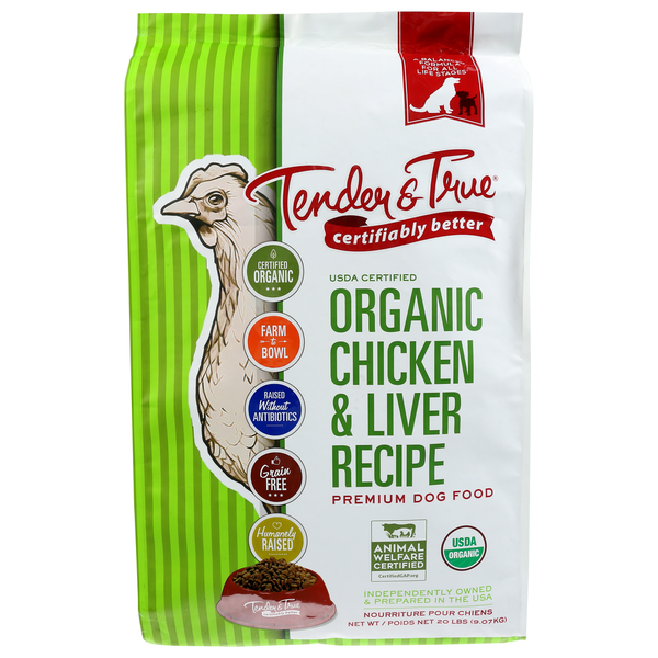 Dog Food & Care Tender & True Organic Chicken & Liver Recipe – Dog – 20Lb. hero