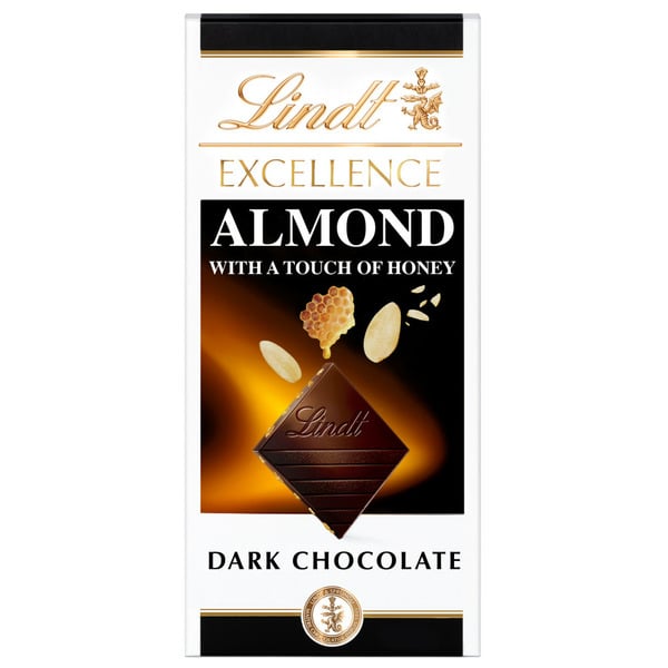 Candy & Chocolate Lindt Excellence Almond with a Touch of Honey Dark Chocolate Candy Bar hero